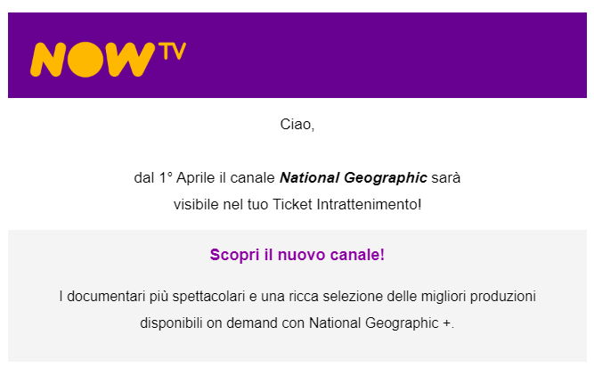 National Geographic e Nat Geo Plus su NOW TV da Aprile - 2020