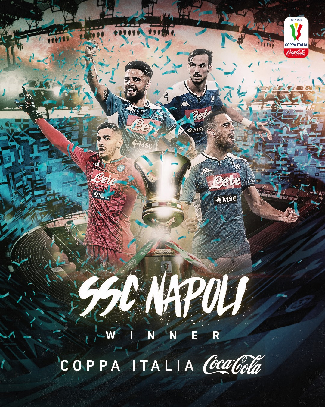 Napoli ha vinto la Coppa Italia 2019-20