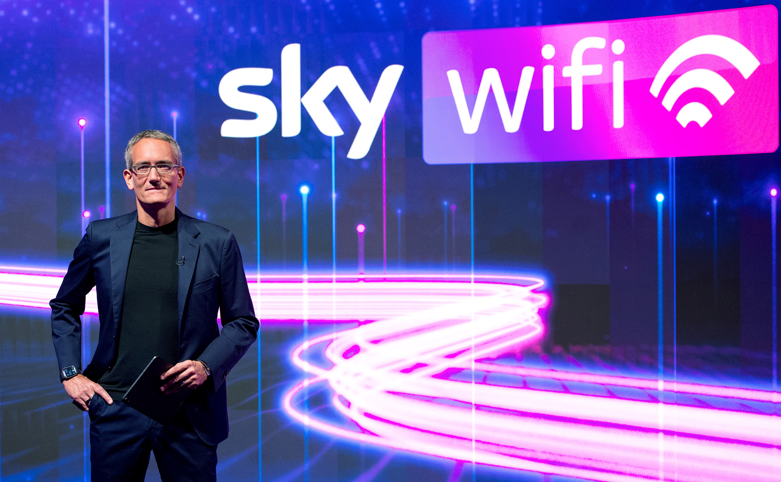 Maximo Ibarra, CEO di Sky Italia presenta Sky WiFi [credit: Sky]