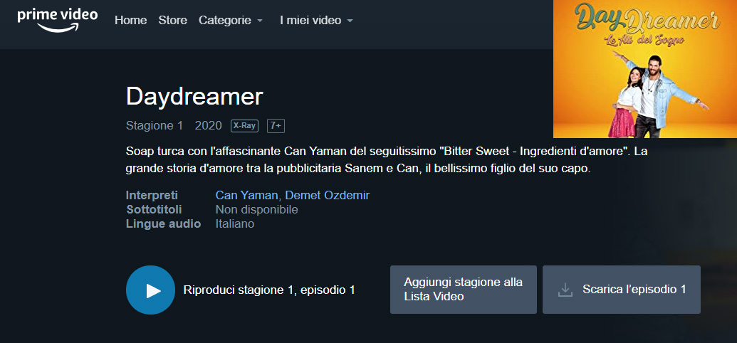 Daydreamer - Le ali del sogno su Amazon Prime Video