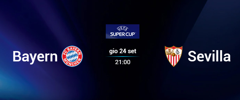 UEFA Super Cup 2020 tra Bayern Monaco e Siviglia