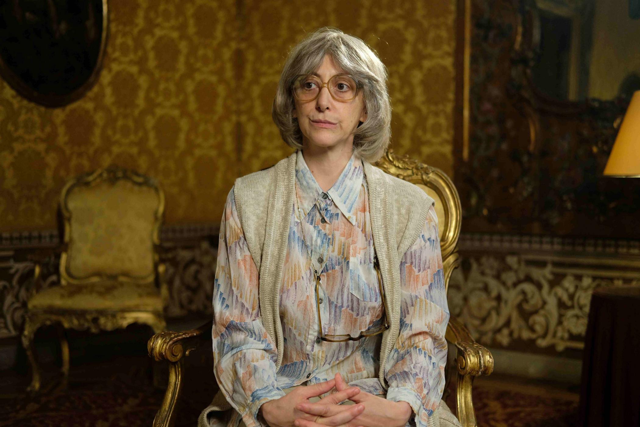 Monica Nappo impersona Adele Faccio [credit: foto di Fabio Berg; courtesy of Ufficio Stampa Rai]