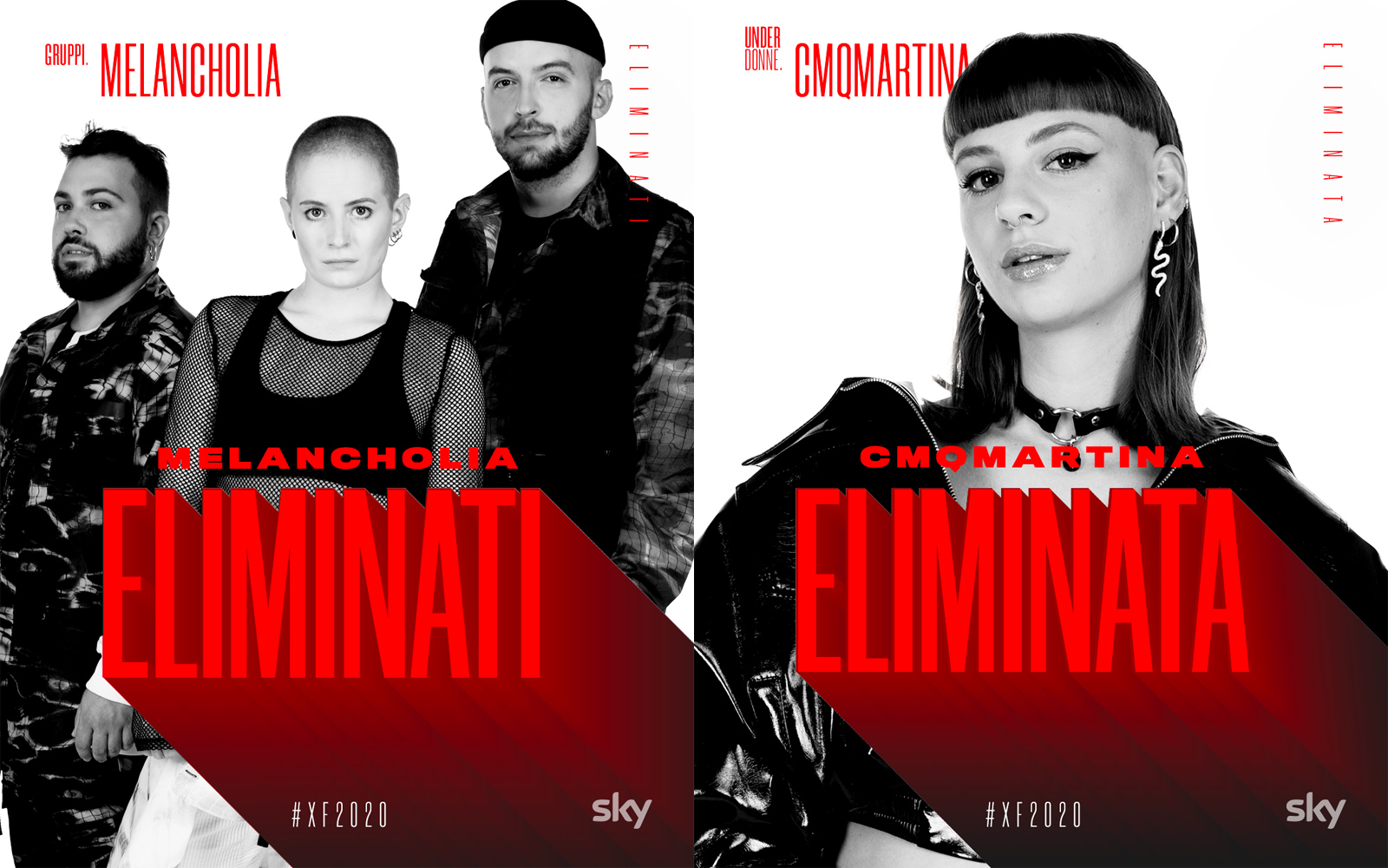 Melancholia e cmqmartina eliminati da X Factor 2020 nel quinto live show