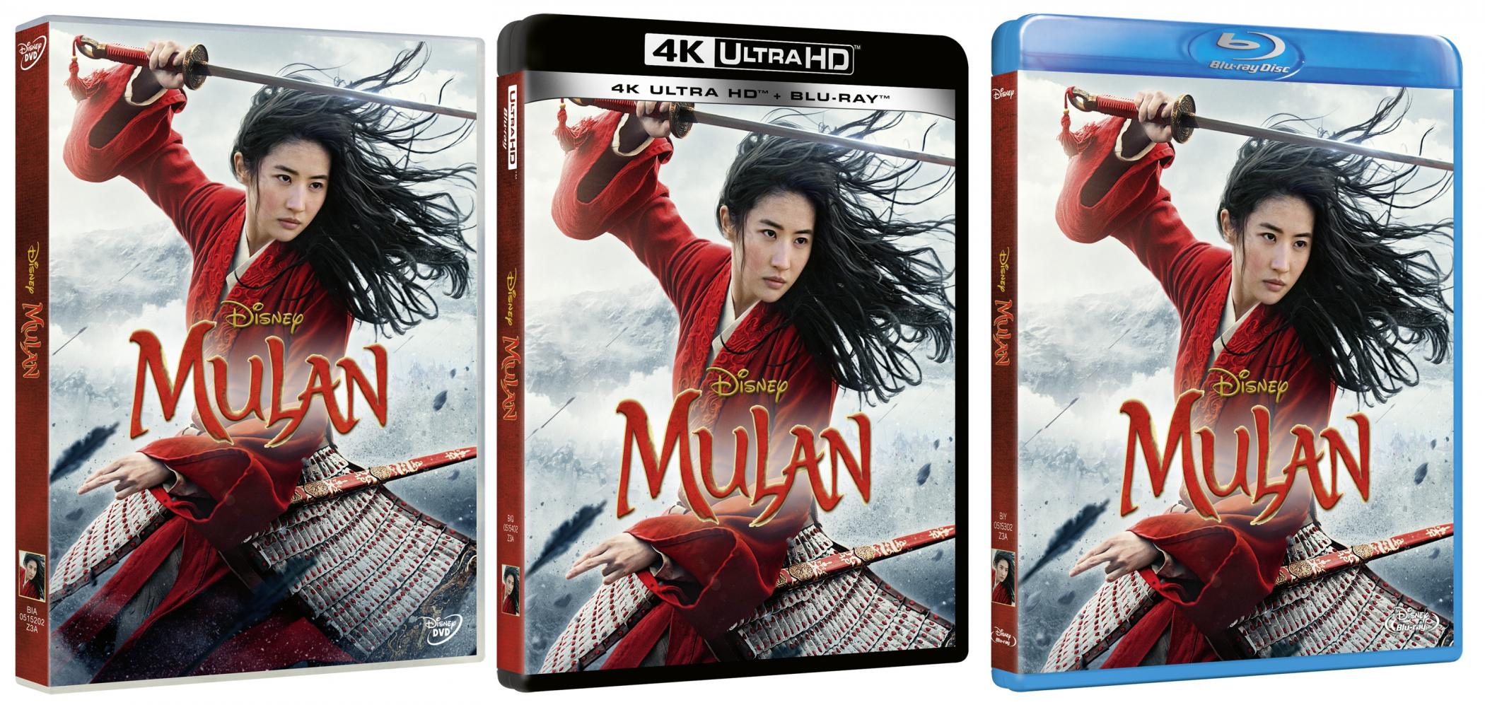 Mulan 2020 in 4K UHD, Blu-Ray e DVD