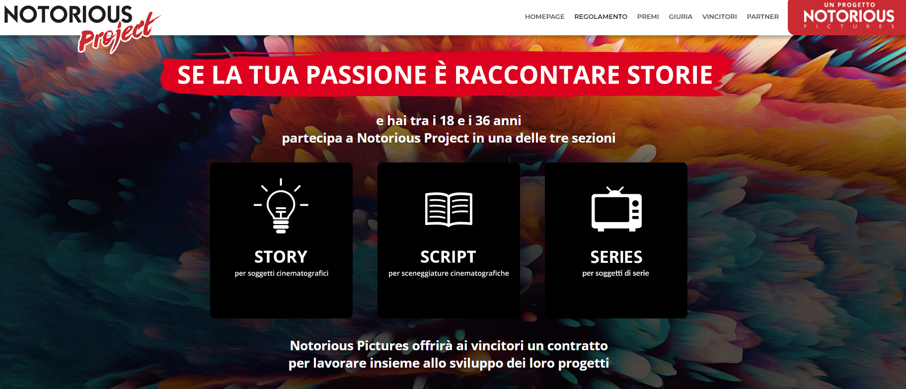 Notorious Project, 3a edizione del concorso per giovani registi e sceneggiatori italiani