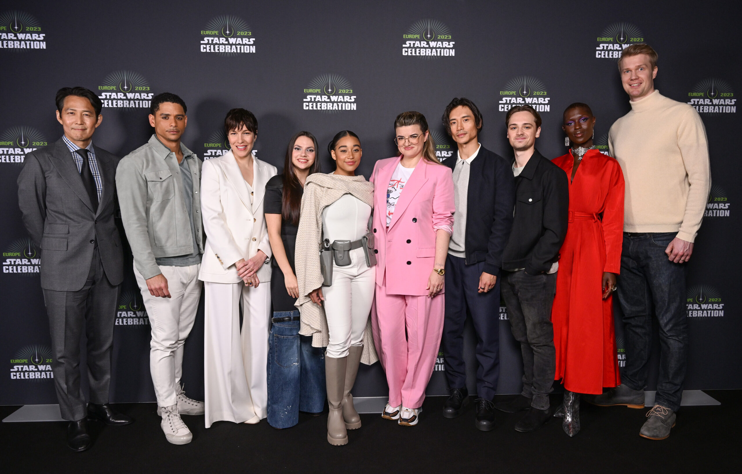 Il cast di The Acolyte all'evento Star Wars Celebration Day 2023 [credit: Jeff Spicer; Copyright 2023 Getty Images; courtesy of Disney]