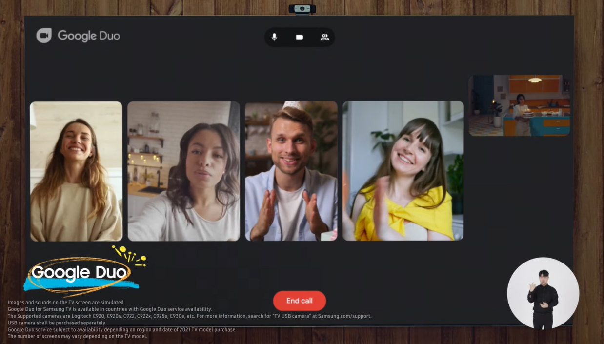 Samsung TV 2021 - Google Duo
