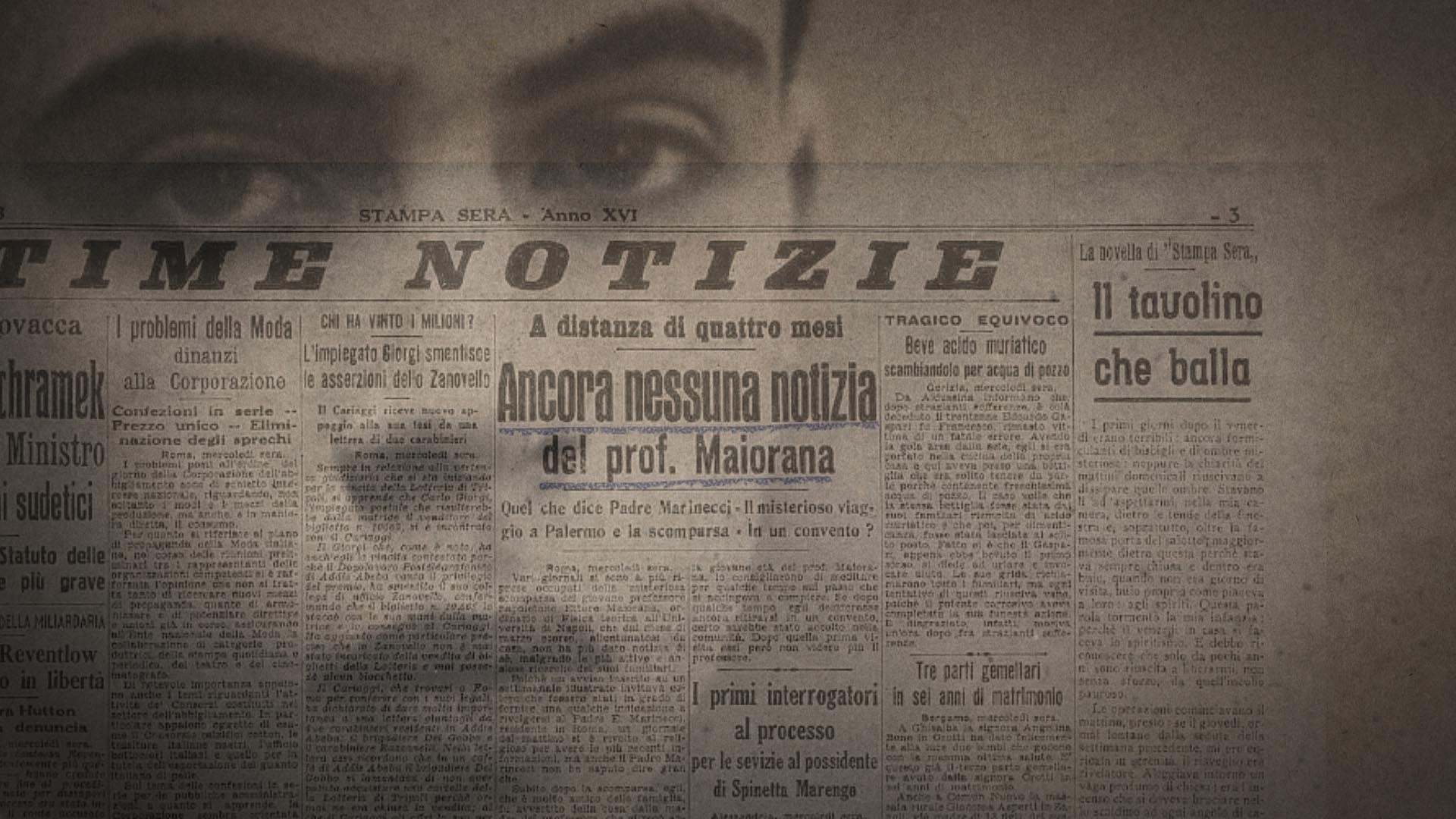 Nessuno mi troverà - La scomparsa di Ettore Majorana [credit: History Channel]