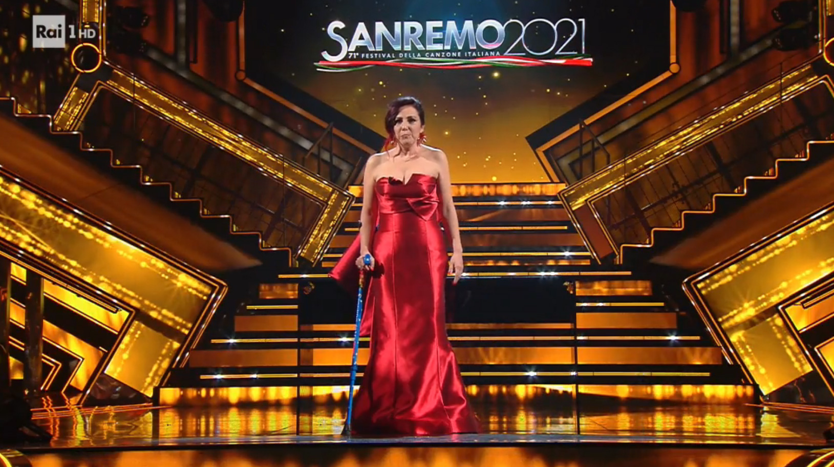 Sanremo 2021, terza serata: Antonella Ferrari [credit: RaiPlay]
