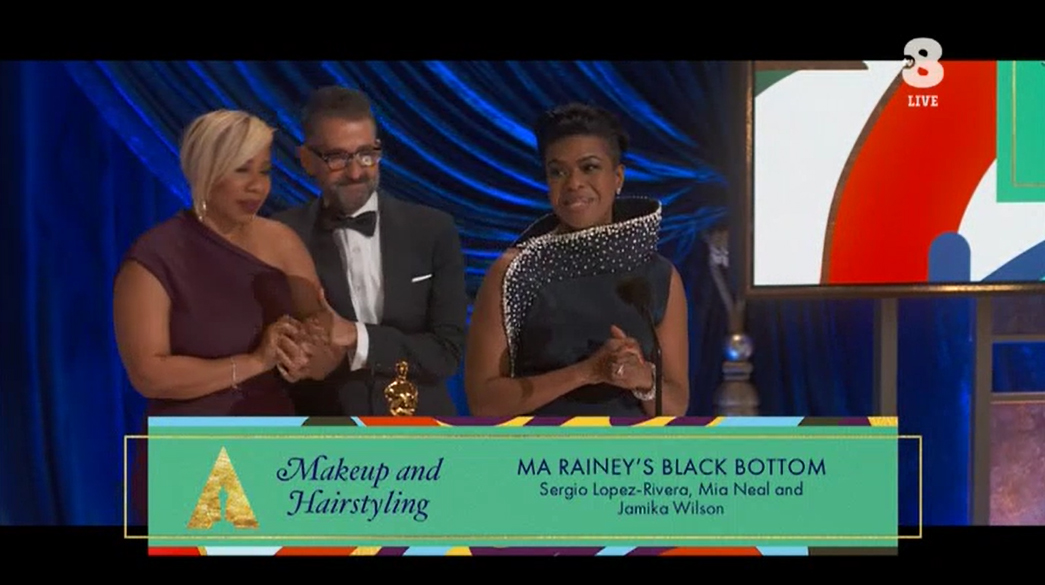 Oscar 2021 - Live - Oscar per Miglior Trucco e Acconciatura a Ma Rainey's Black Bottom