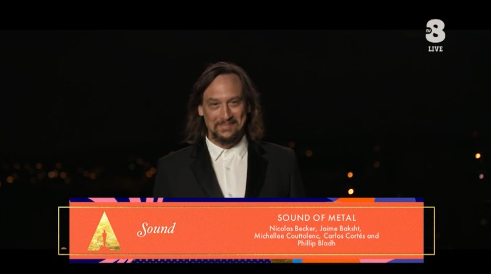 Oscar 2021 - Live - Oscar per Miglior Sonoro a Sound of Metal