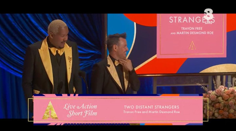 Oscar 2021 - Live - Oscar per Miglior Cortometraggio a Two Distant Strangers - Travon Free, Martin Desmond Roe