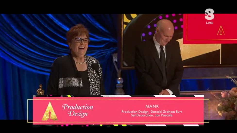 Oscar 2021 - Live - Oscar per Migliore Scenografia a Mank - Production Design: Donald Graham Burt; Set Decoration: Jan Pascale