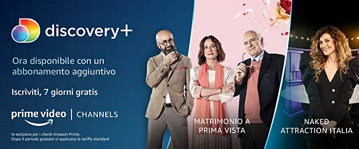 Discovery Plus Amazon Prime Video Channels Italia
