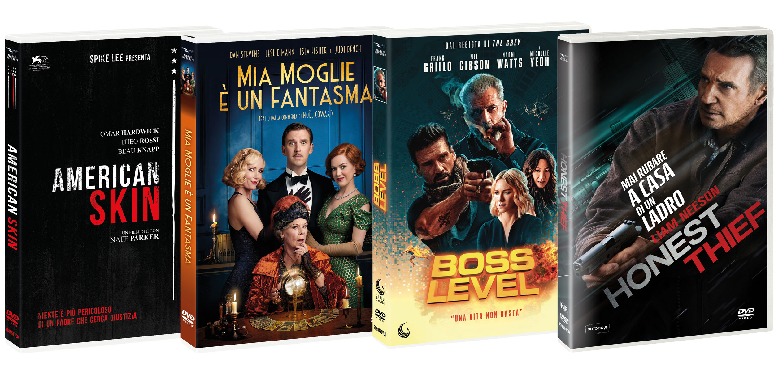 Boss Level, American Skin, Honest Thief e Mia moglie è un fantasma in DVD da Agosto