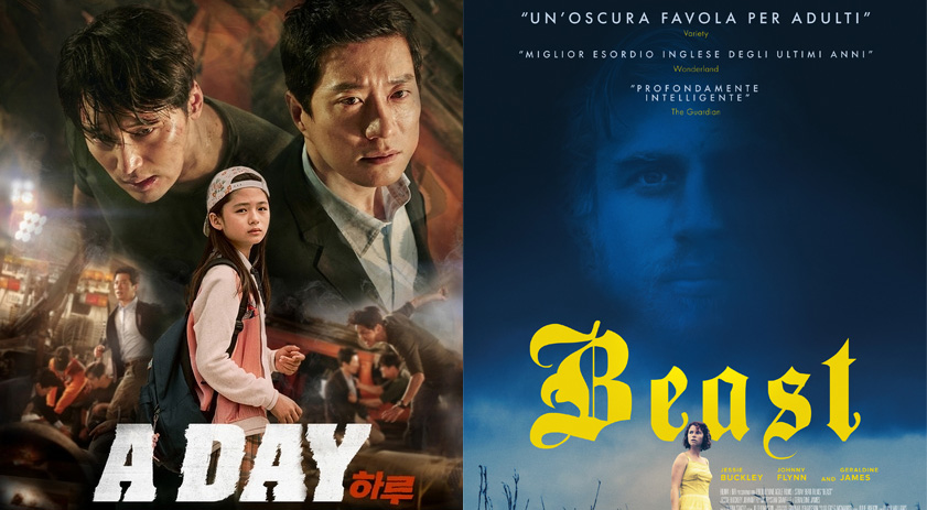Locandine 'Beast' di Michael Pearce e 'A Day' di Cho Sun-Ho
