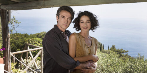 Alessio Boni e Nicole Grimaudo sul set di 'Sul tetto del mondo' [credit: foto di Assunta Servello; courtesy of RAI Fiction]