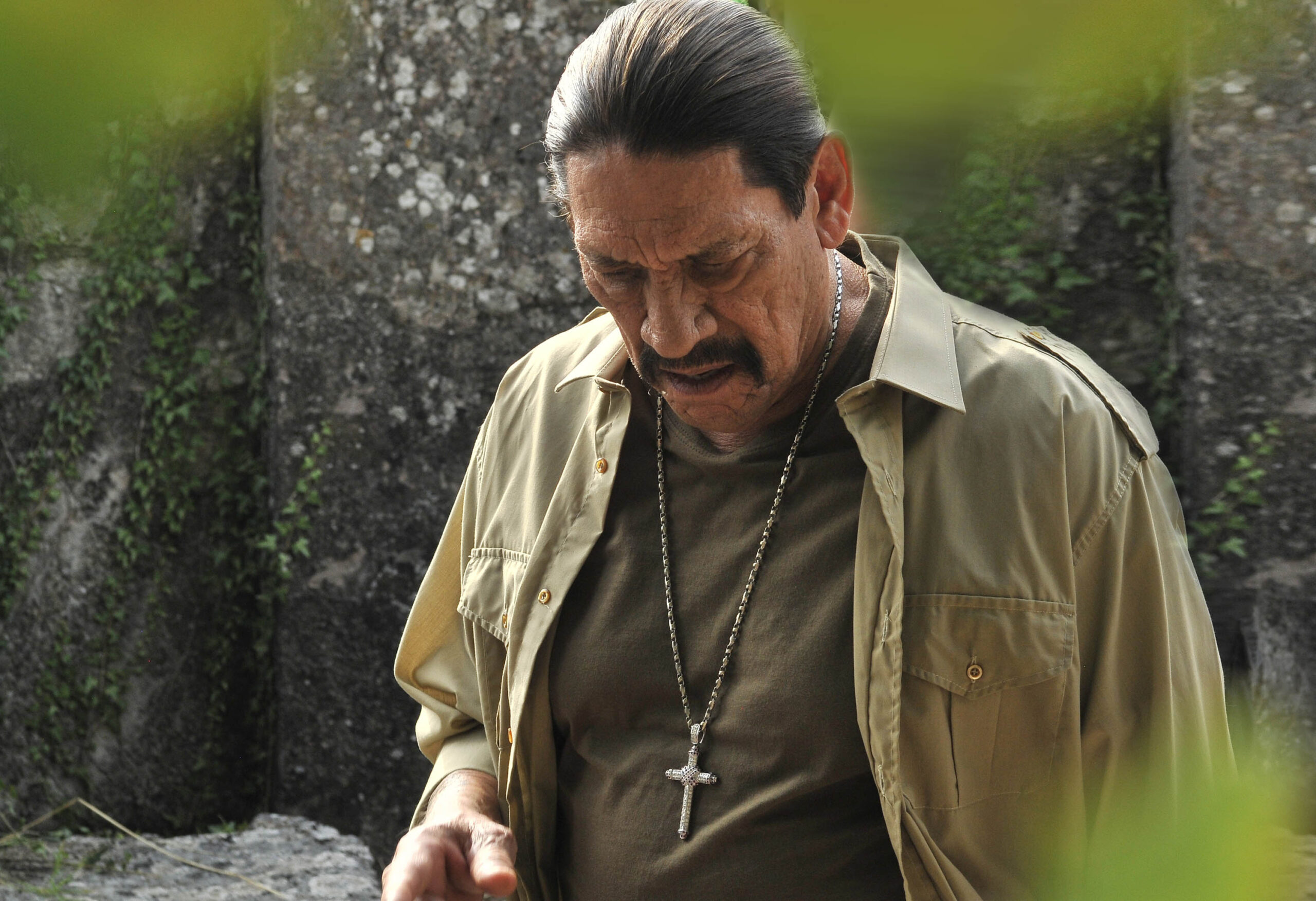 Danny Trejo sul set del film 'Una preghiera per Giuda' (Agosto 2021) [credit: courtesy of Ufficio Stampa film]