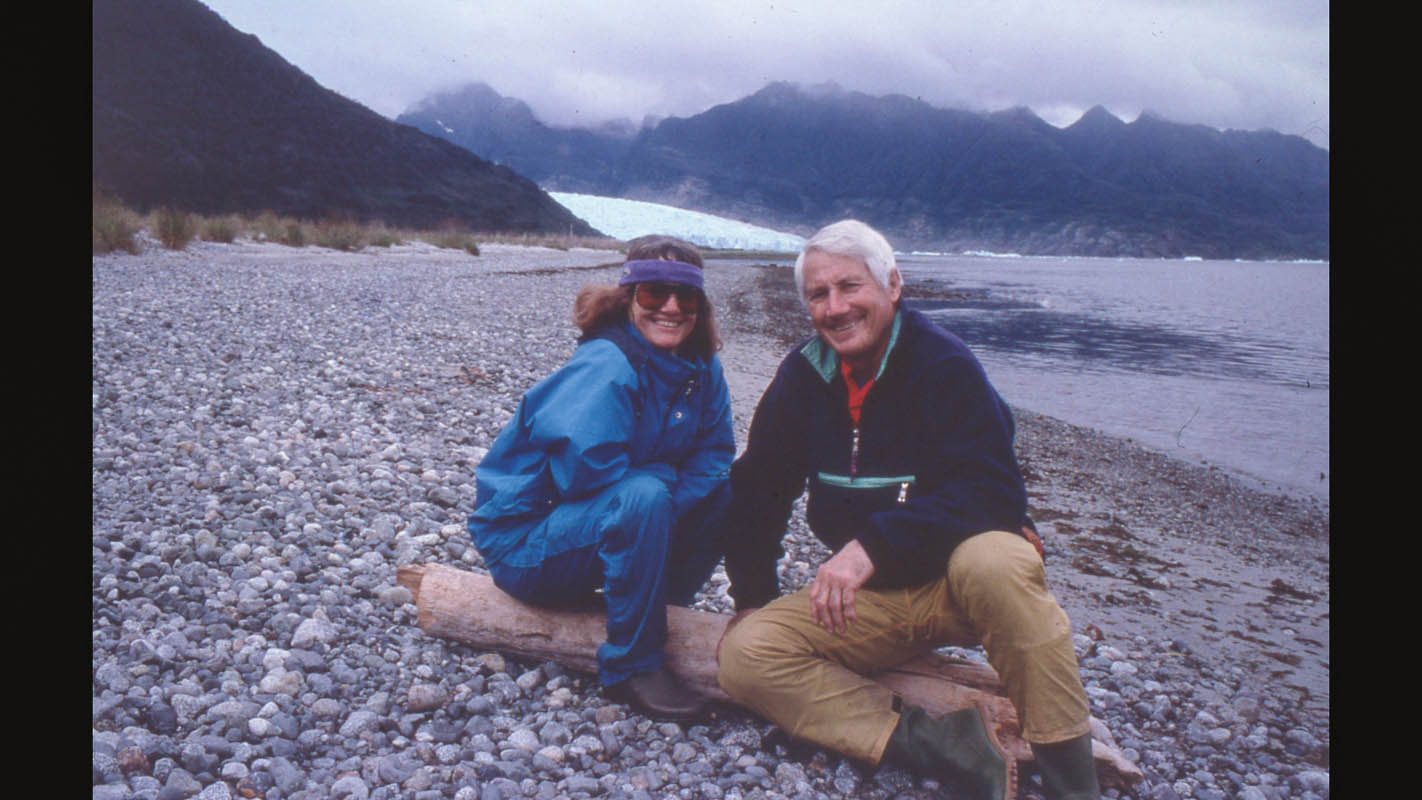 Walter Bonatti e Rossana Podestà in Patagonia nel 1989 [credit: Archivio Walter Bonatti Museo Nazionale della Montagna CAI Torino; courtesy of RAI Fiction]