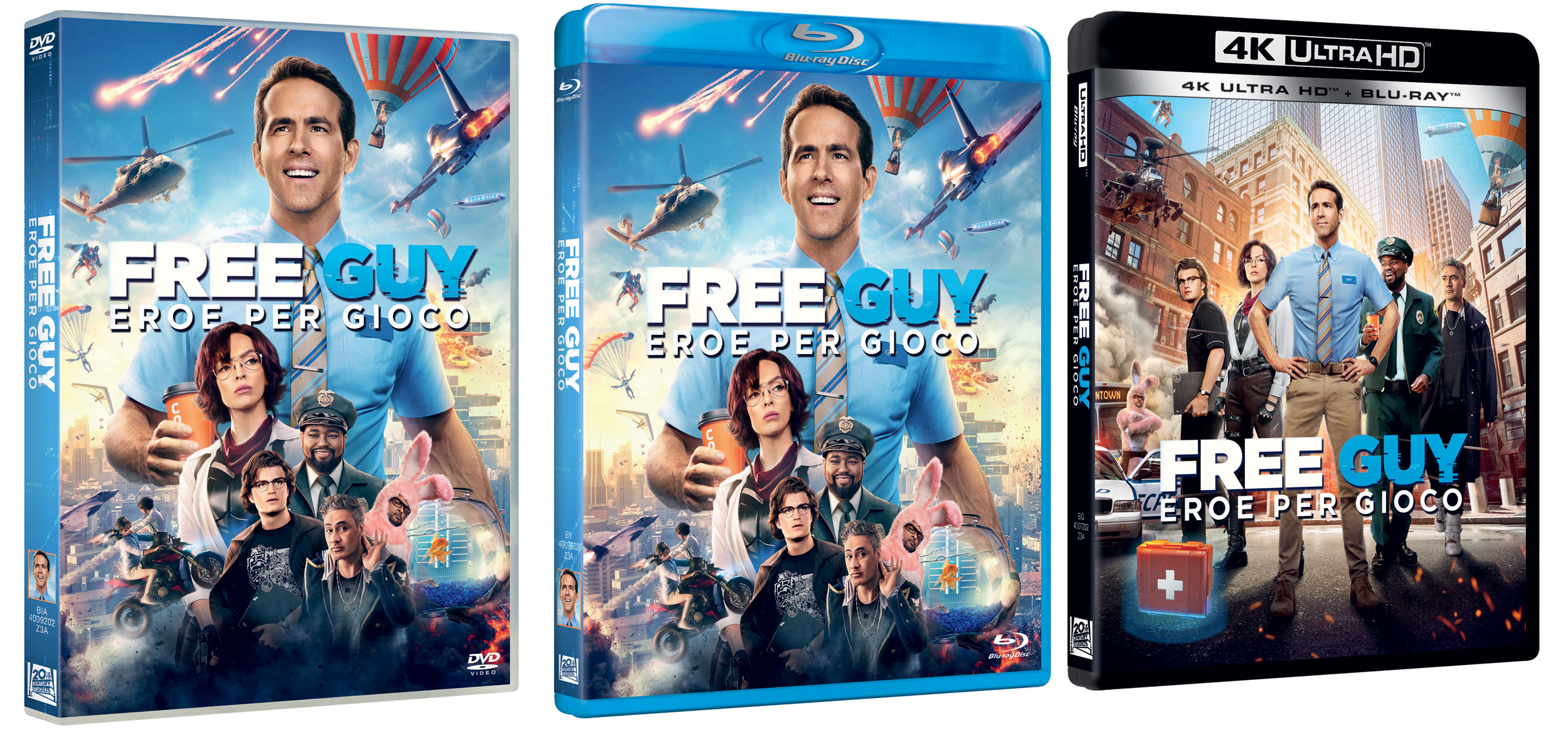 Free Guy - Eroe per Gioco in Blu-Ray, DVD e 4K UHD