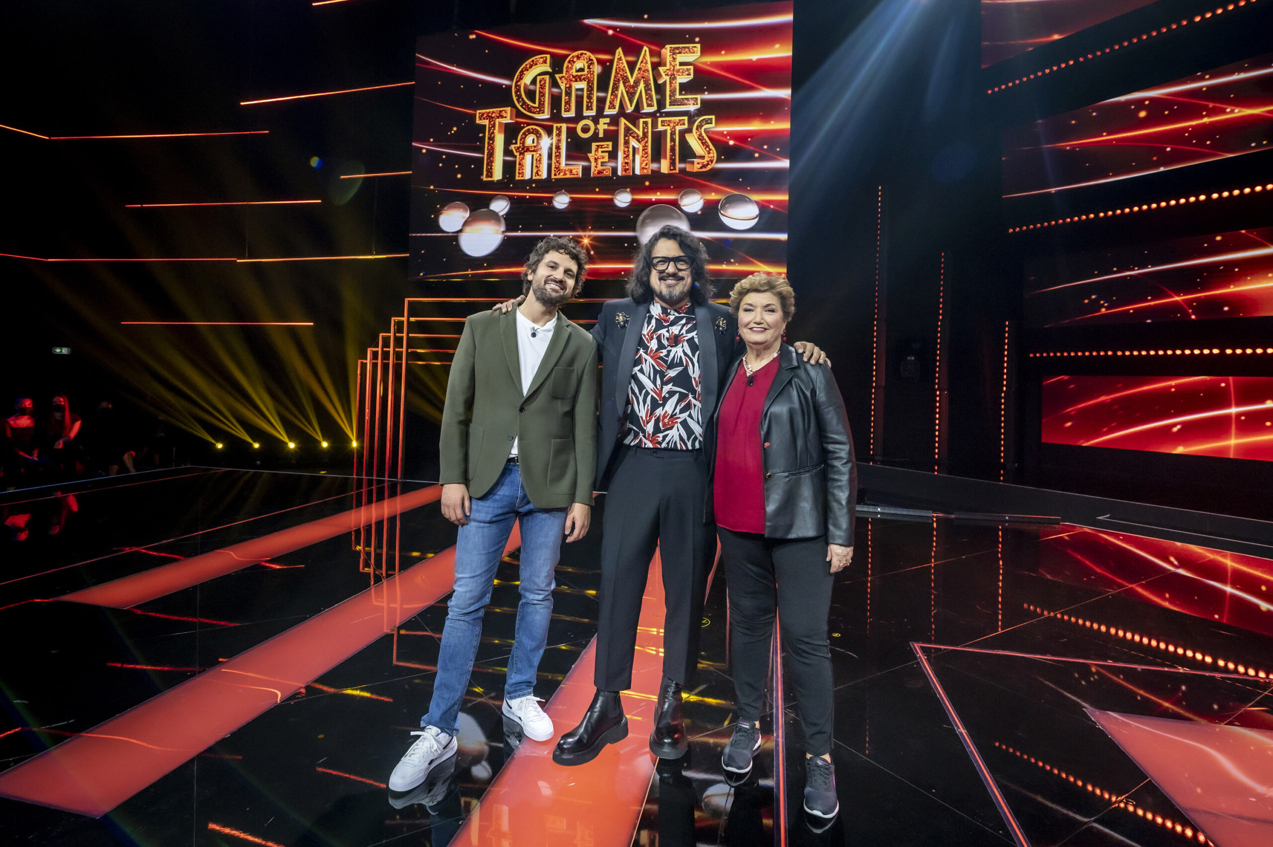 Game of Talents su TV8 con Alessandro Borghese, Mara Maionchi e Frank Matano [credit: foto di Francesco Prandoni; courtesy of TV8]