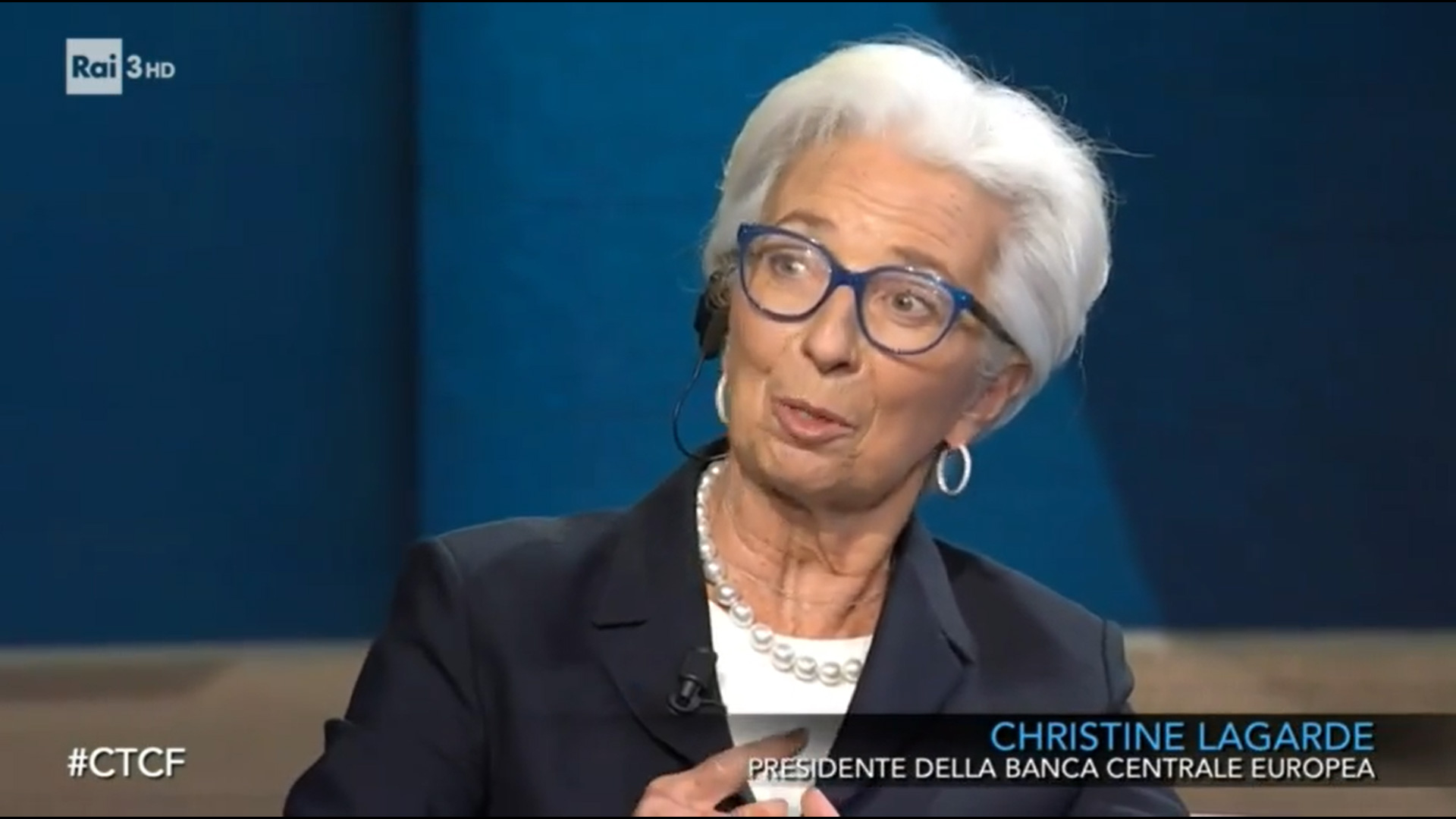 Christine Lagarde a Che Tempo Che Fa