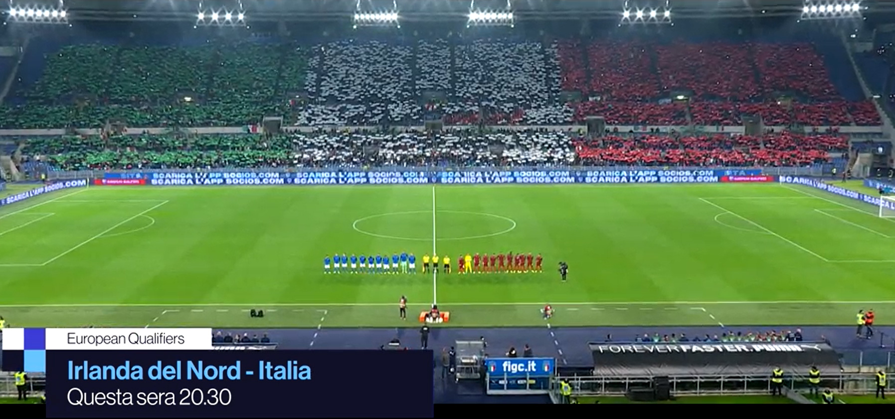 Irlanda del Nord-Italia per la qualificazione al Mondiale Qatar2022 in diretta su Rai1 e RaiPlay