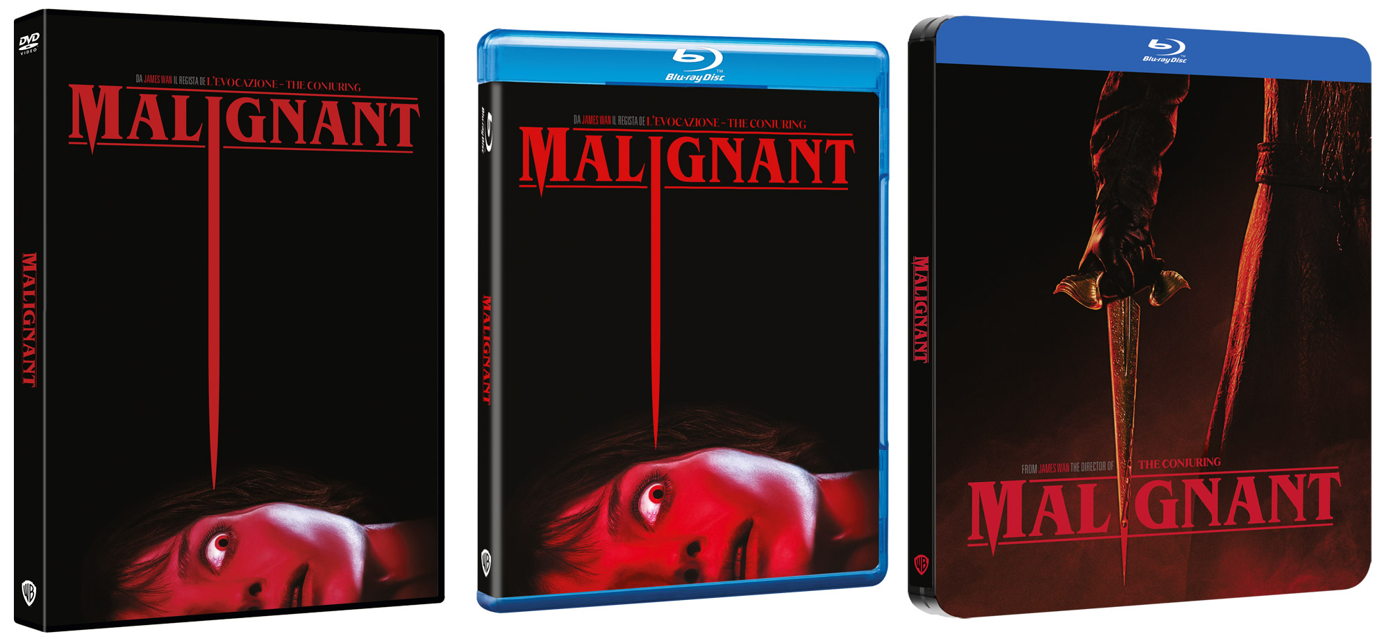 MALIGNANT in DVD, Blu-ray, 4K Ultra HD e Steelbook 4K Ultra HD