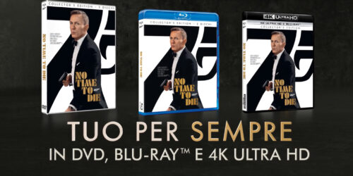 No Time To Die, il 25o film di 007 in VOD, DVD, Blu-ray, 4k UHD e Steelbook
