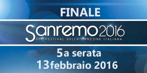 Sanremo 2016: Riassunto Finale vinta dagli Stadio – 13 Febbraio