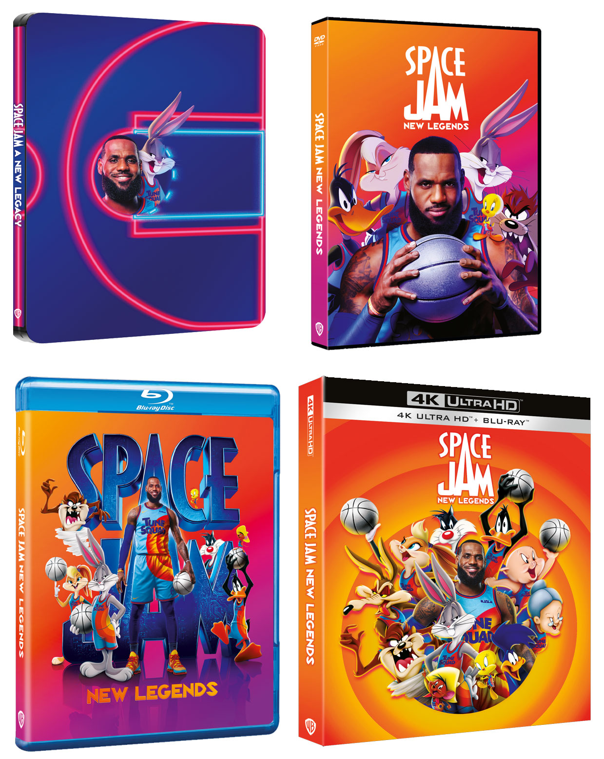 SPACE JAM: NEW LEGENDS in DVD, Blu-ray, 4K Ultra HD e Steelbook 4K Ultra HD