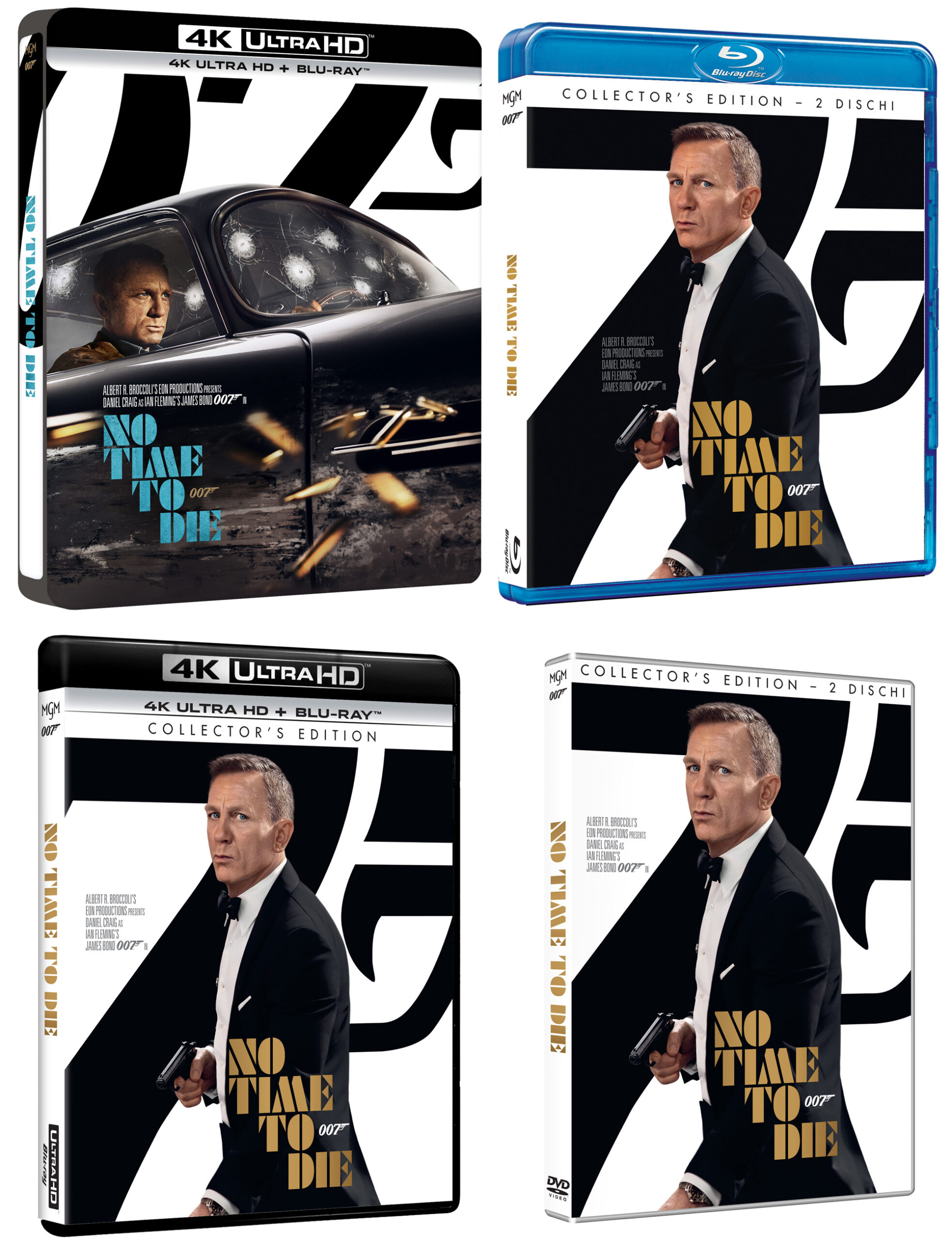 No Time To Die - Edizioni DVD, Blu-Ray, 4K UHD e SteelBook