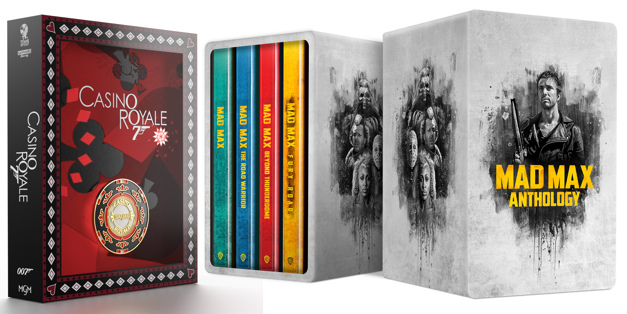 Mad Max Anthology Steelbook e Casino Royale - Titans of Cult