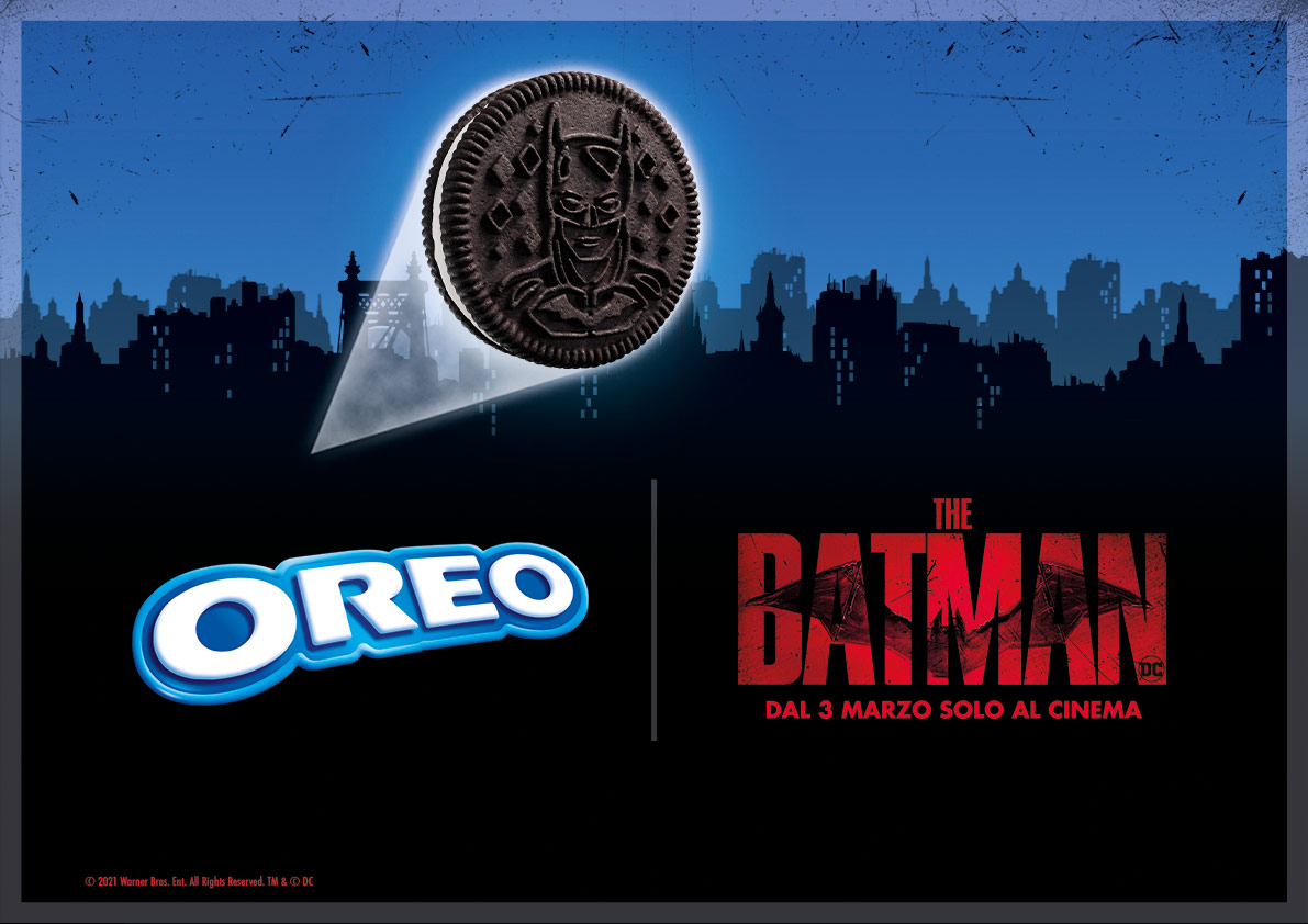 Oreo Original 220g in edizione limitata ispirata al Cavaliere Oscuro e Gotham City