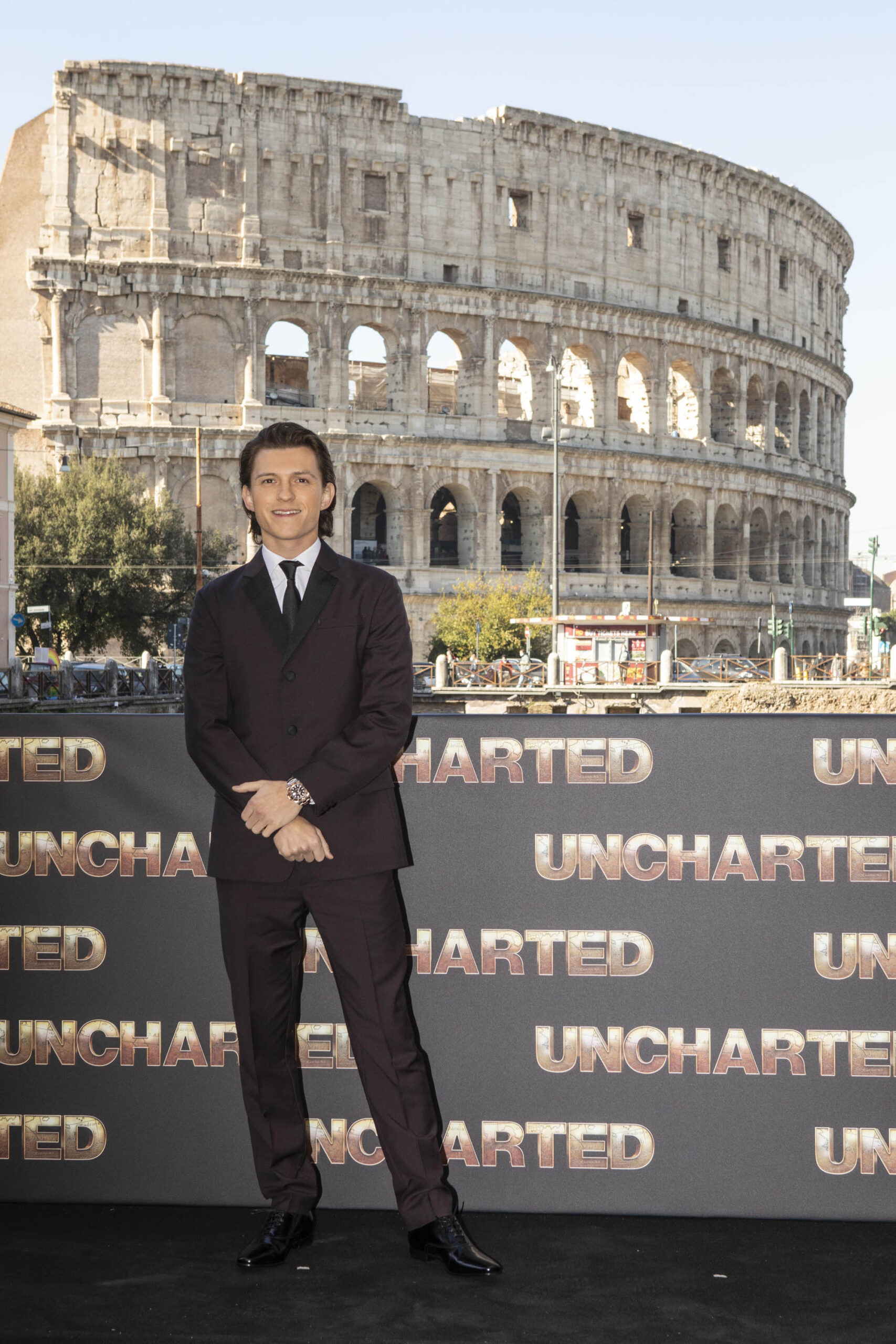 Tom Holland al Rome Photocall del film 'Uncharted' [credit: Luca Dammicco; courtesy of Ufficio Stampa film]