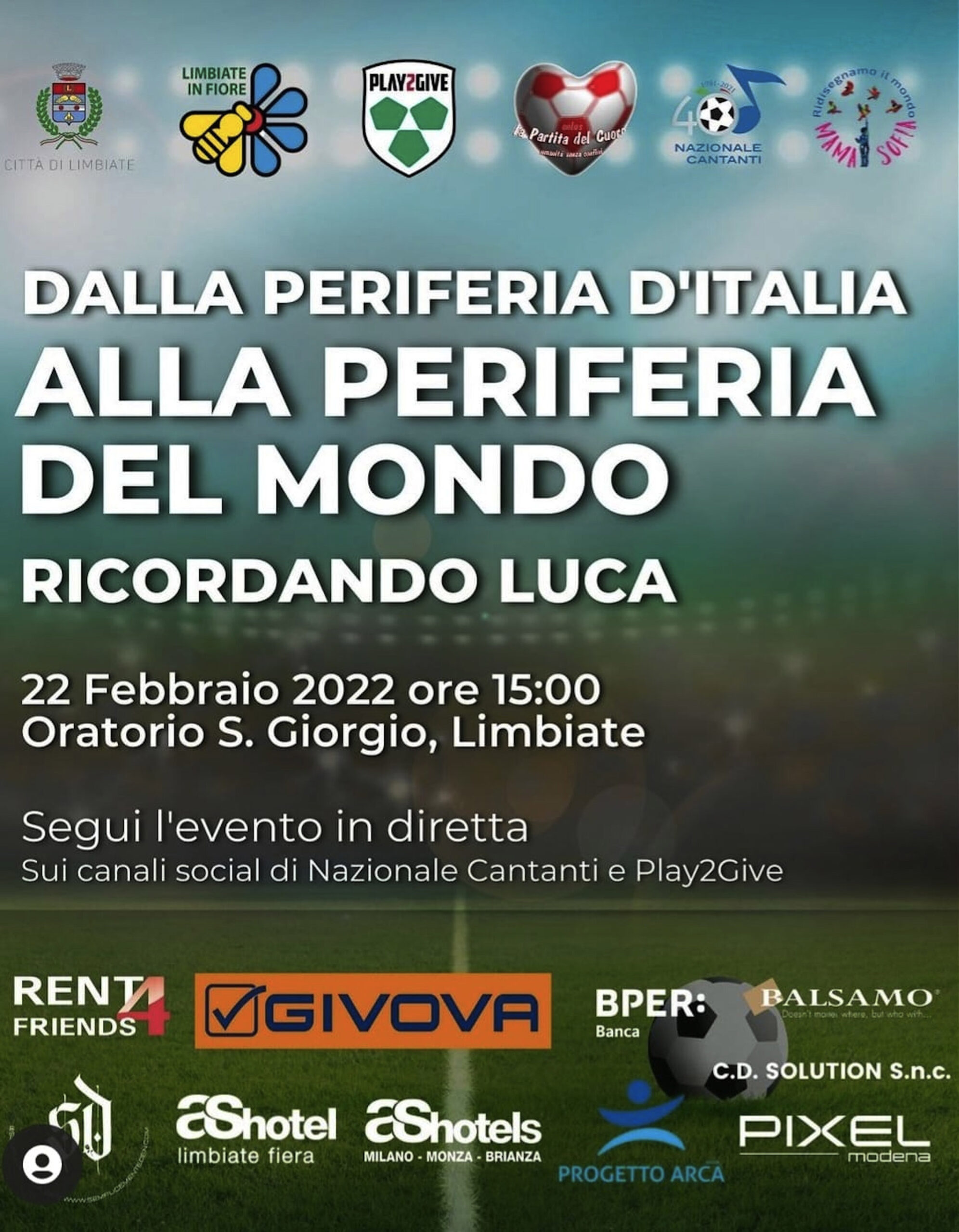 Nazionale Italiana Cantanti in campo per ricordare Luca Attanasio, un anno dopo la sua scomparsa