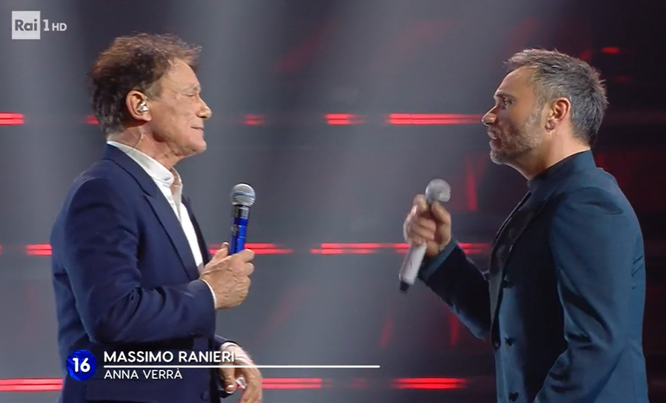 Sanremo 2022, 4a serata - Massimo Ranieri con Nek