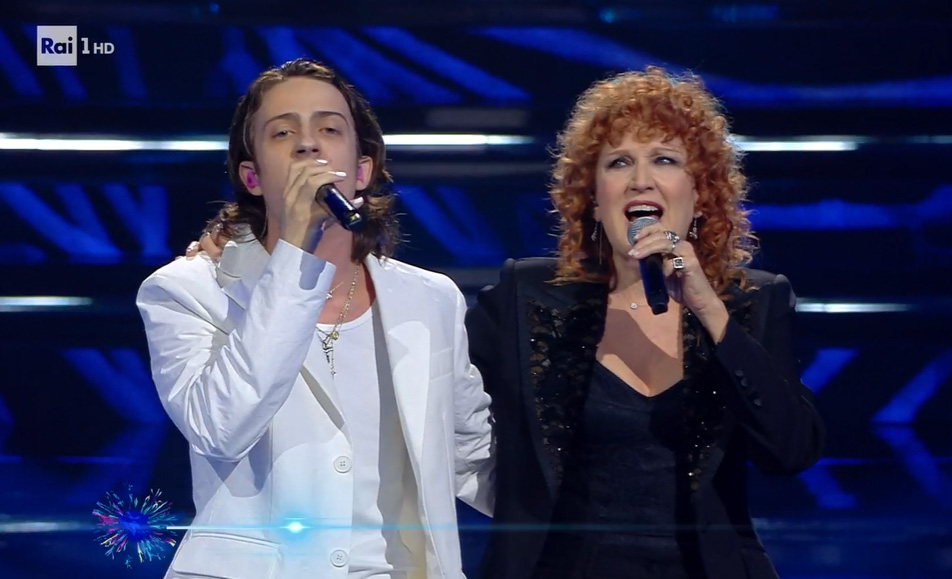 Sanremo 2022, 4a serata - Sangiovanni con Fiorella Mannoia