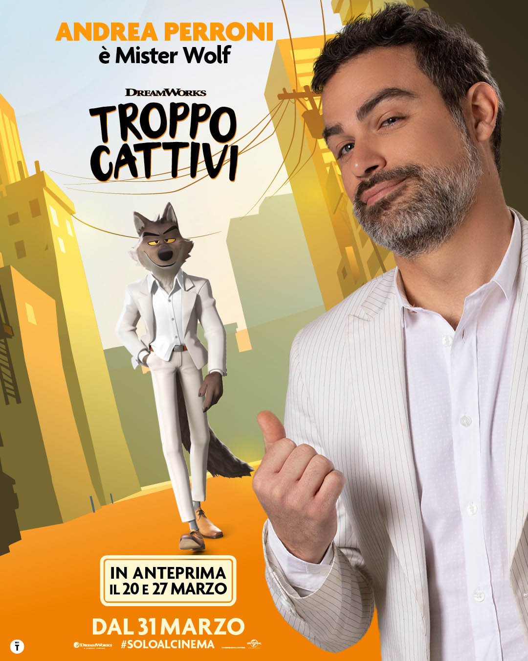 Poster Personaggio Mister Wolf (Andrea Perroni) [credit: courtesy of Universal Pictures]