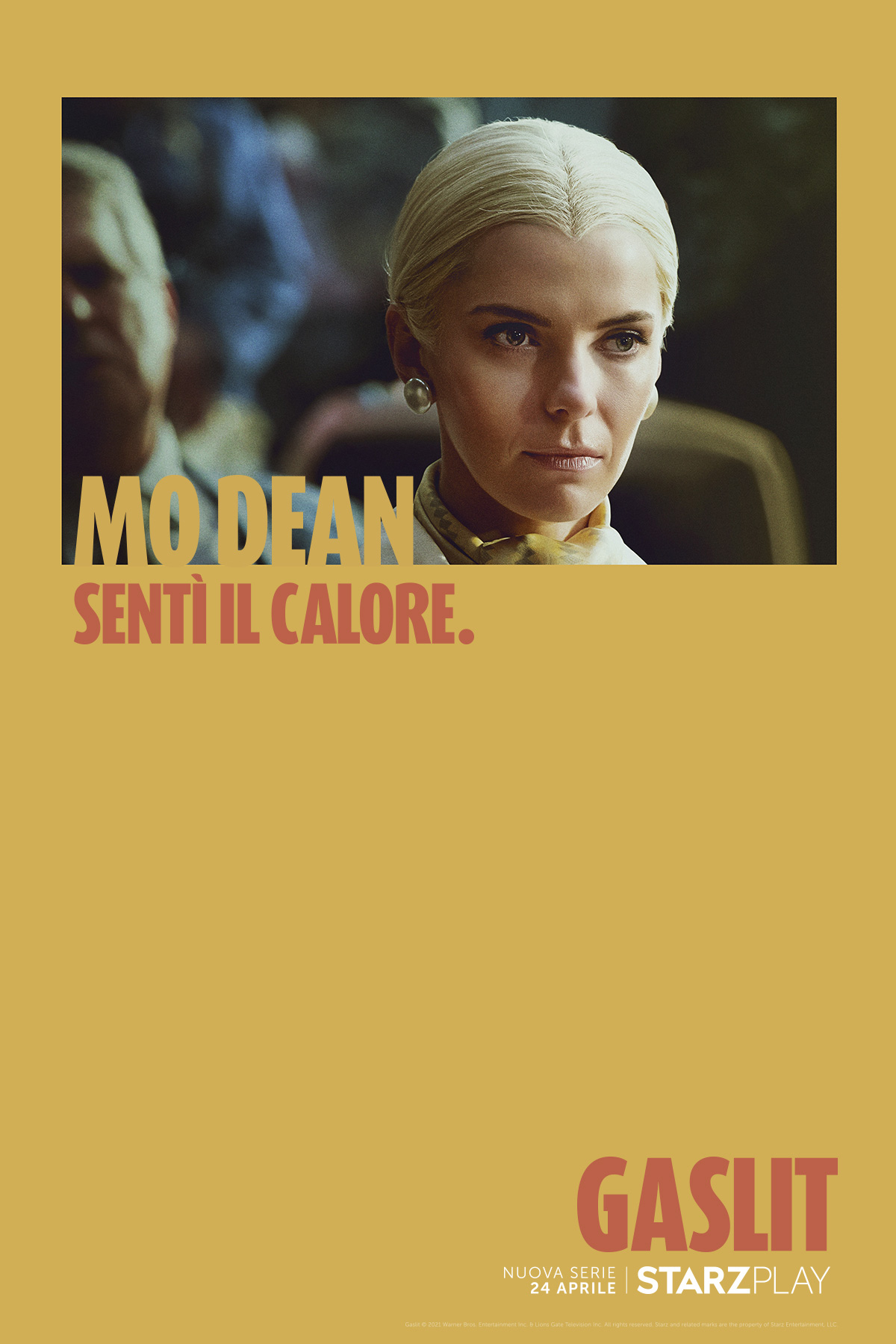 Character Poster Mo Dean [credit: The Refinery Agency; Copyright 2021 Warner Bros. Entertainment Inc. and Lions Gate Television Inc. All rights reserved. Artwork Copyright Starz Entertainment, LLC.]