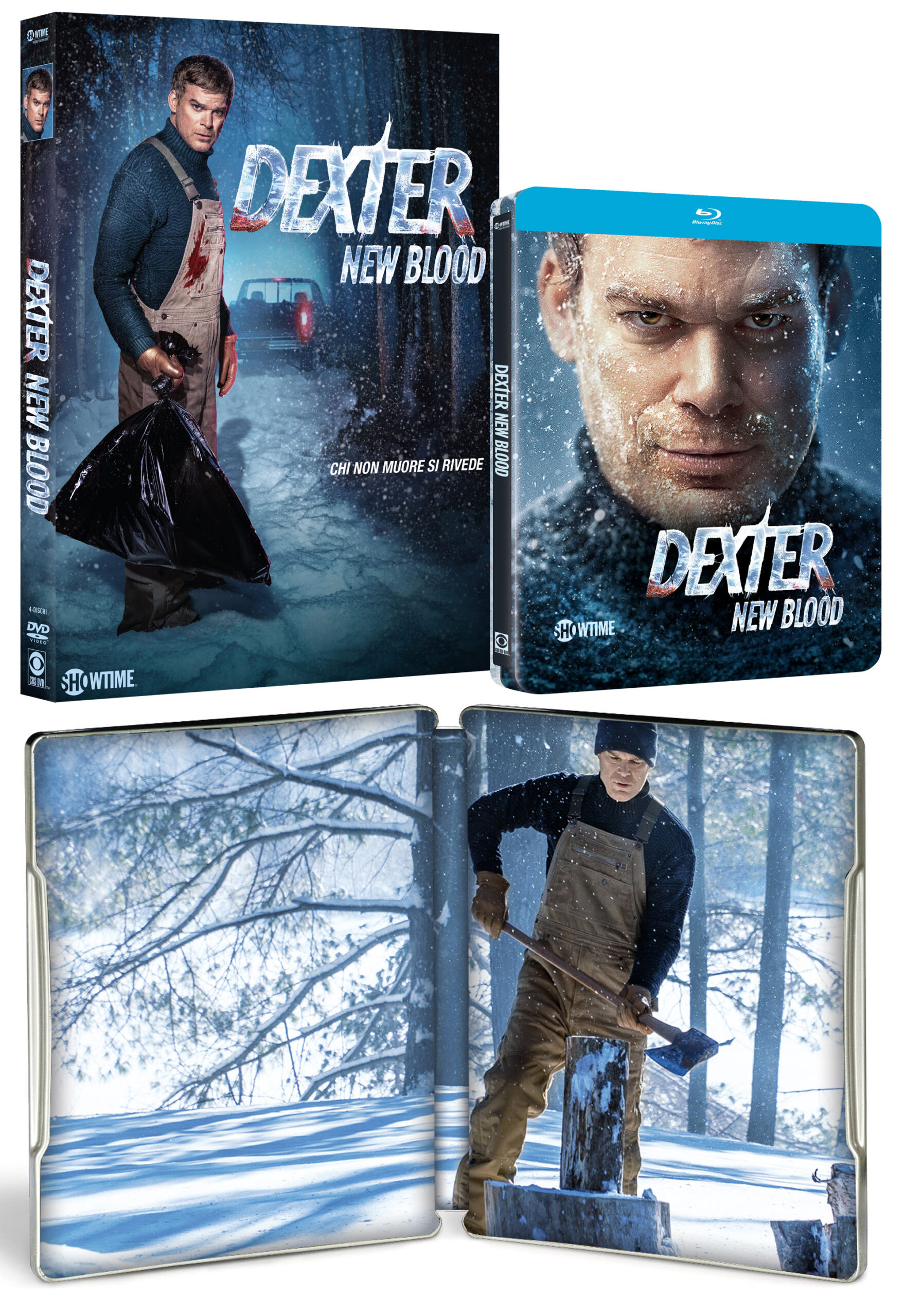 DEXTER: NEW BLOOD in DVD e Steelbook Blu-ray