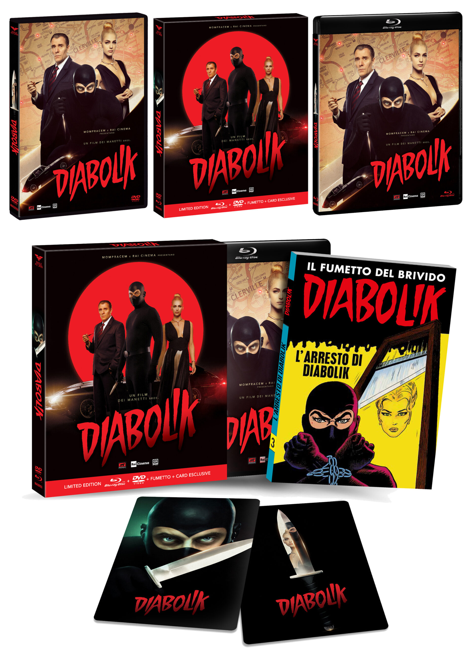 DIABOLIK nei formati DVD, Blu-ray e edizione limitata con doppio disco DVD con BD