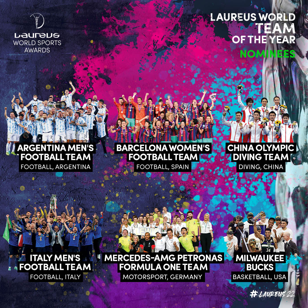 Laureus World Team of the Year Award 2022 - Nomination