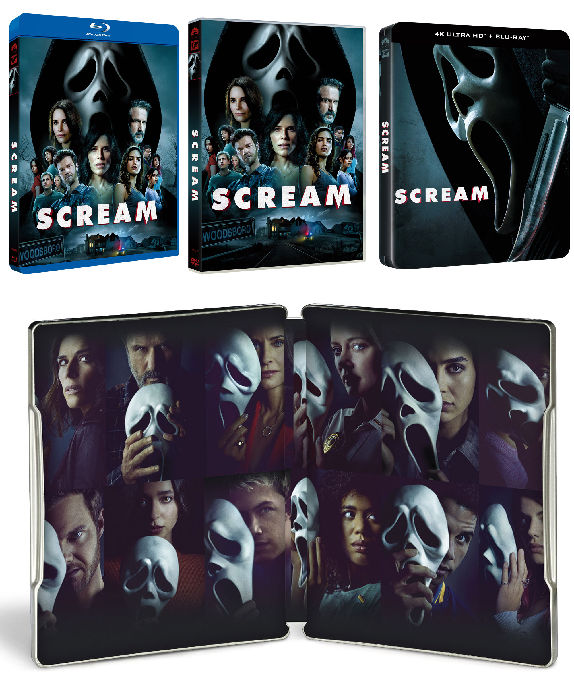 SCREAM in DVD, Blu-ray e Steelbook UHD con Blu-ray