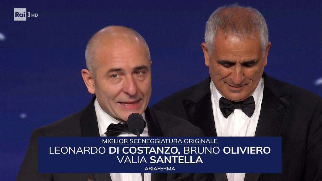Premio David di Donatello 2022 - Migliore Sceneggiatura Originale a Leonardo Di Costanzo, Bruno Oliviero e Valia Santella per Ariaferma
