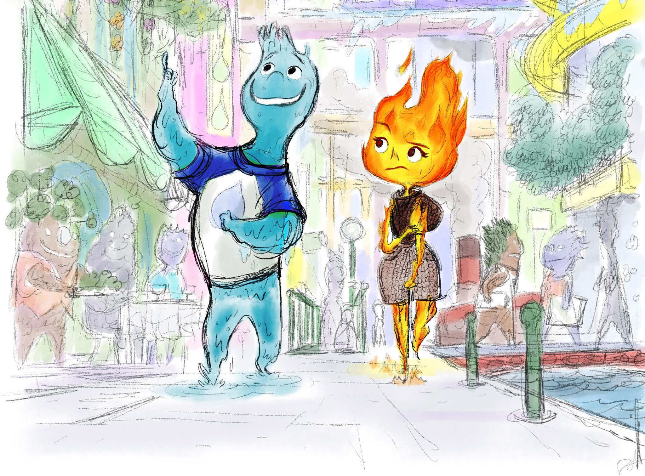 Elemental - Concept Art (estratto) [credit: Disney/Pixar]