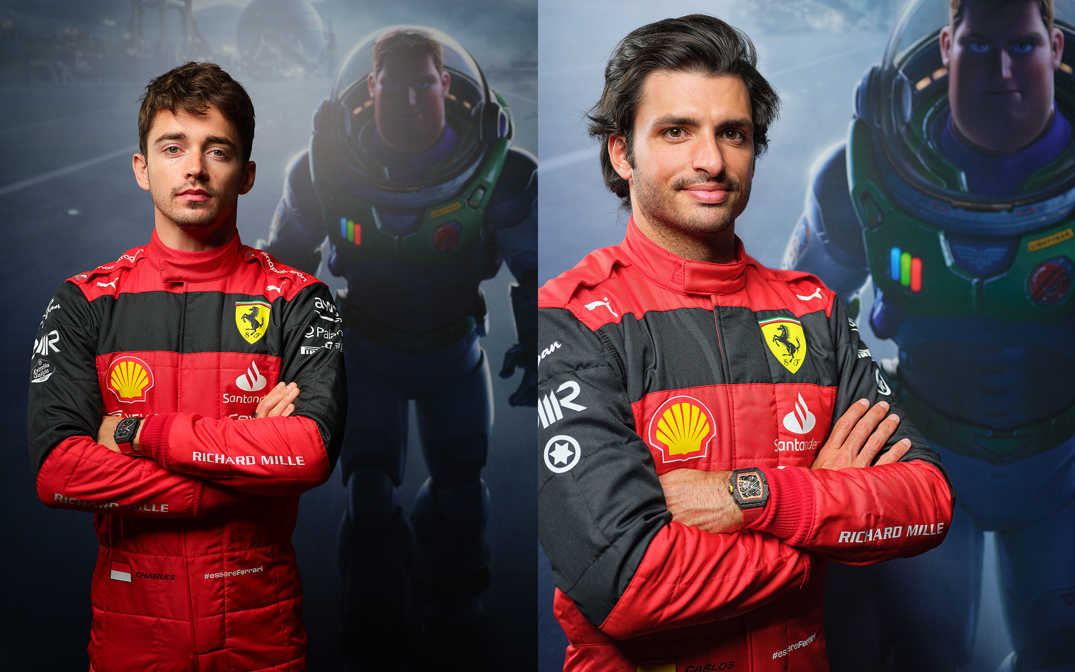 Charles Leclerc e Carlos Sainz per Lightyear - La vera storia di Buzz