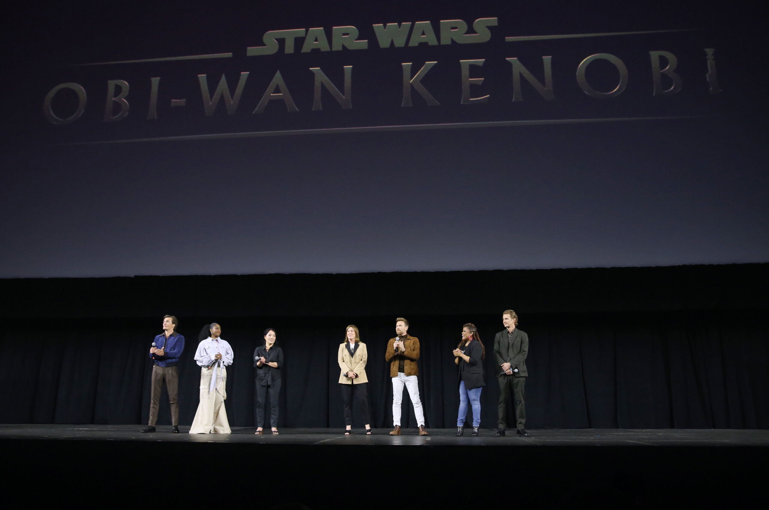 Il cast di Obi-Wan Kenobi  al Star Wars Celebration Event 2022 [credit: Jesse Grant; Copyright 2022 Getty Images; courtesy of Disney Italia]