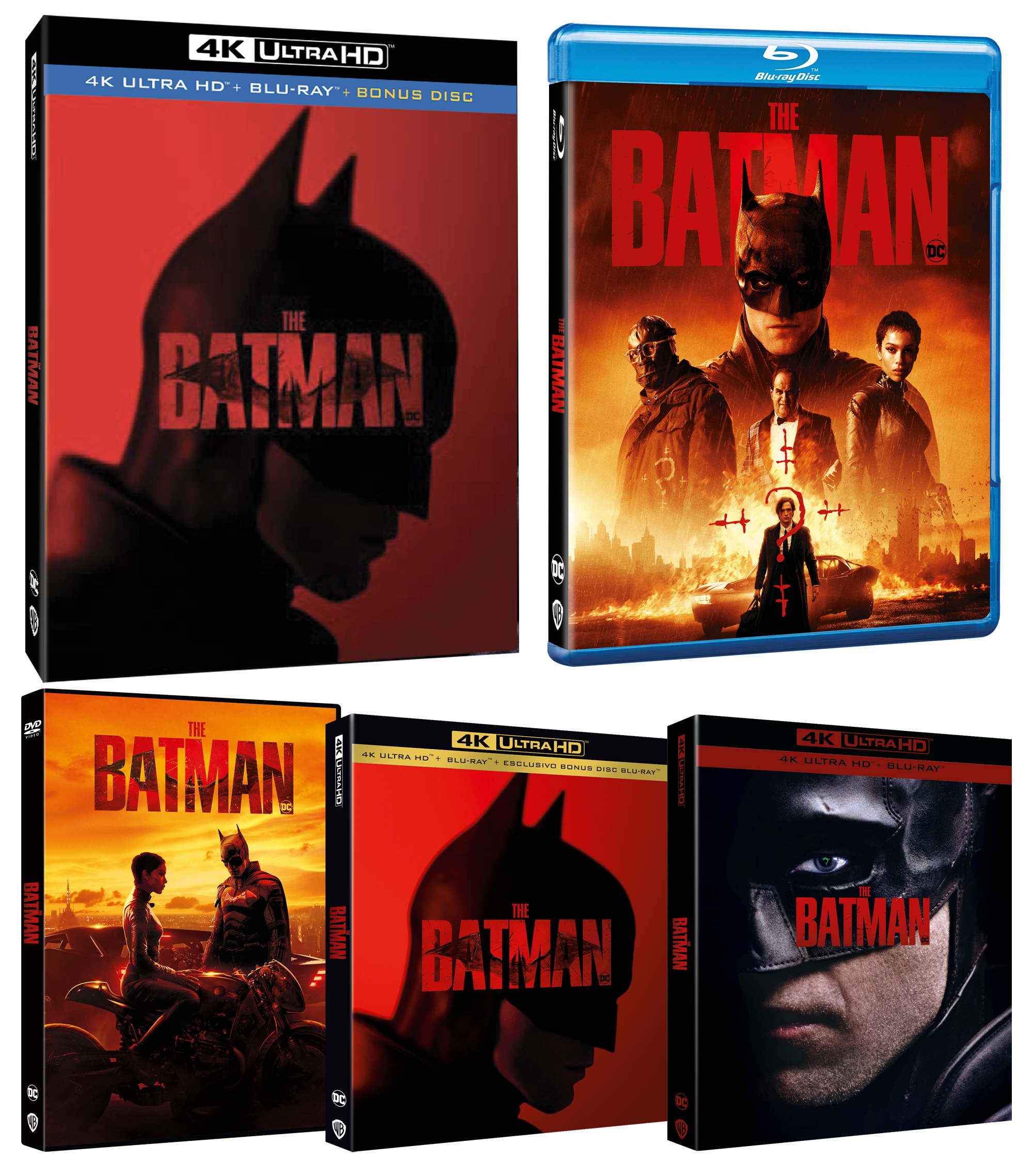 The Batman con Robert Pattinson in DVD, Blu-ray e 4K Ultra HD