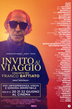 locandina Invito al viaggio concerto per Franco Battiato